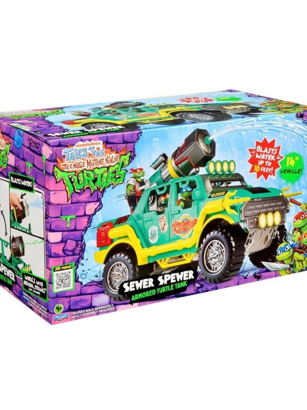 NIB. NICKELODEON TMNT Sewer Spewer Armored Turtle Tank